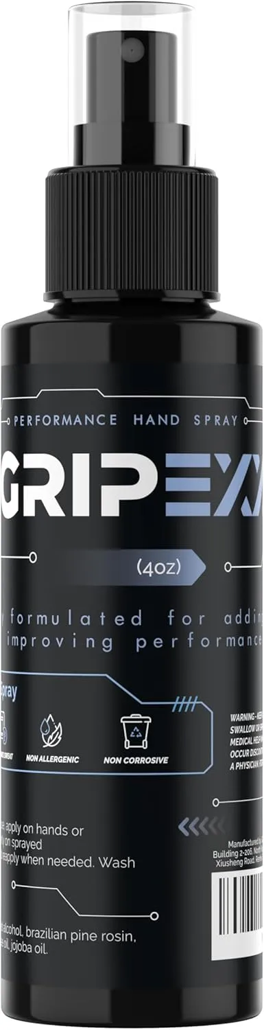 Sports Hand Grip Spray (4oz)- Boost Performance, Enhance Control and Maximize Grip - for Athletes: Tennis, Football, Pole Dancing, Basketball, Baseball, Golf, etc- Natural Rosin-Based Formula