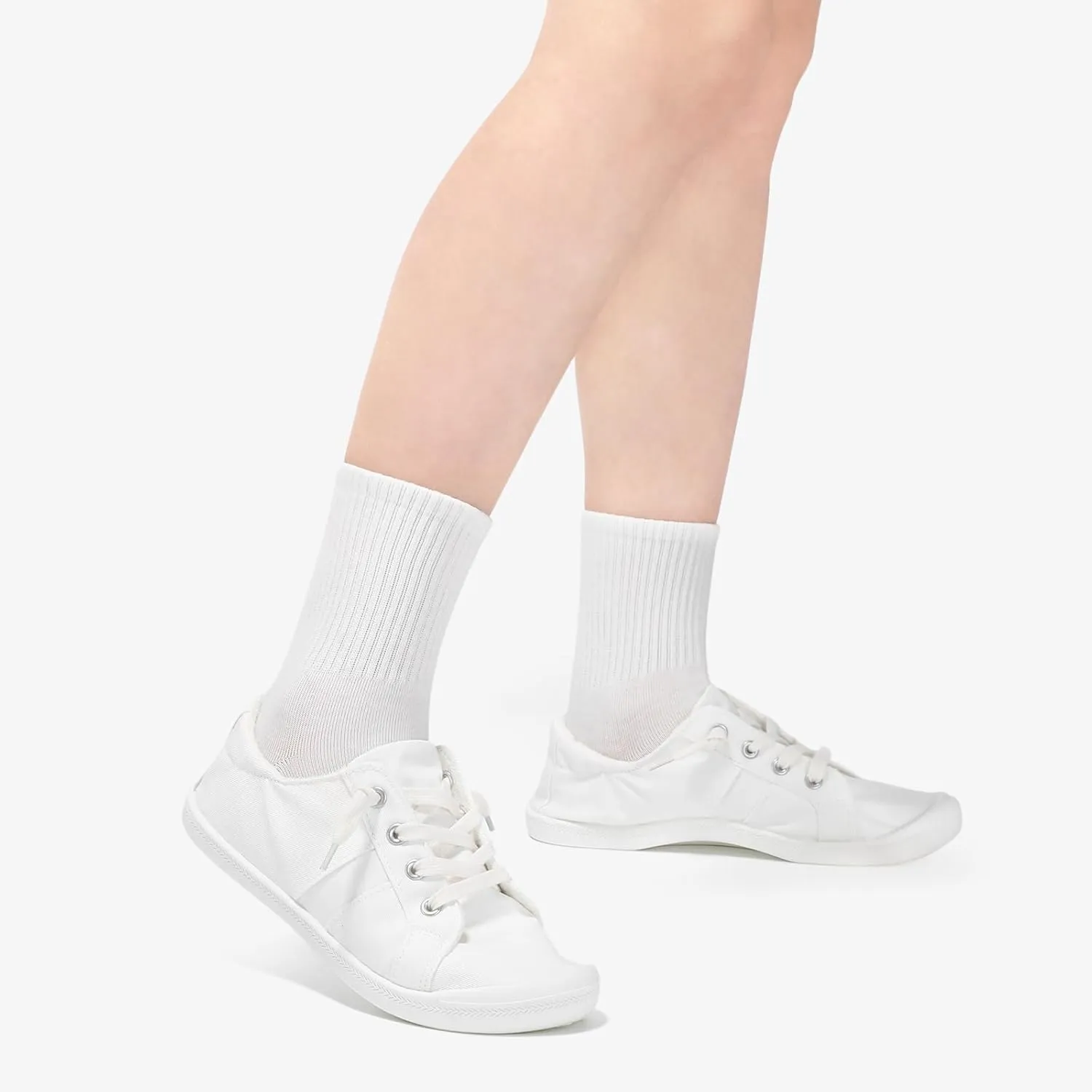 STQ Women Slip On Sneakers, Low Top Casual Canvas Shoes