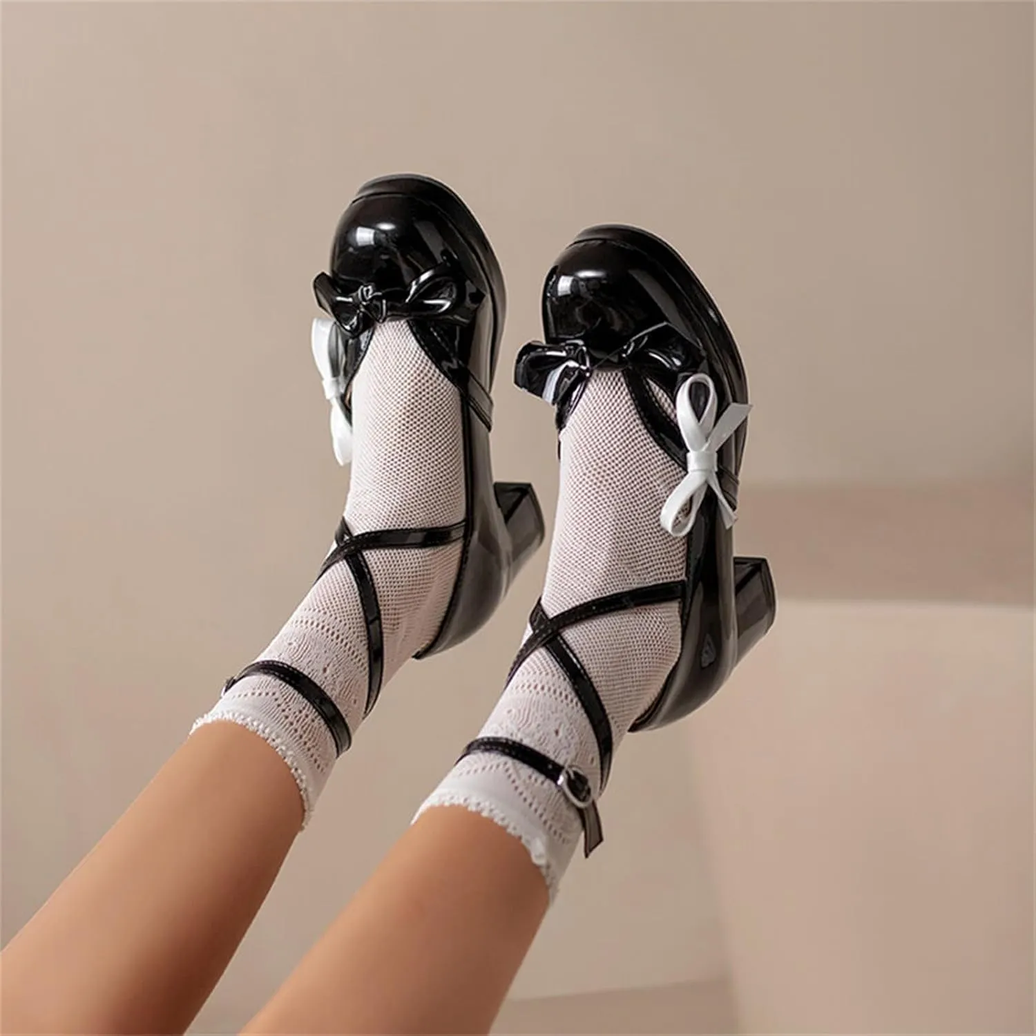 Strappy Heels for Women Women's Lace Up Heeled Sandals White Lace Heels Women's Open Toe Ankle Strap Chunky Heels