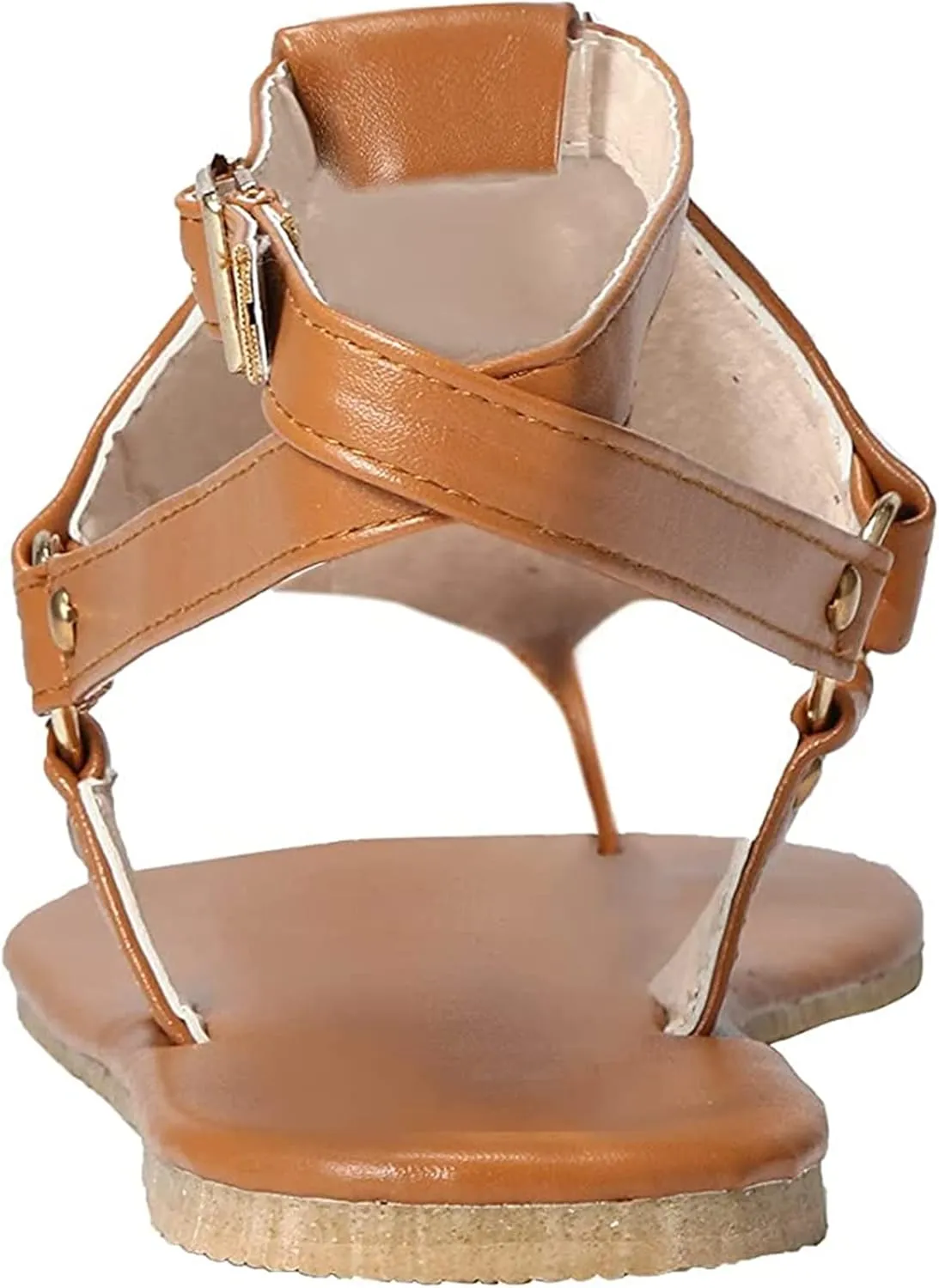 Summer Sandals For Women,Women Strappy Flat Sadals Flat Dressy Flip-Flops Clip Toe T-Strap Gladiator Thong Beach Sandals