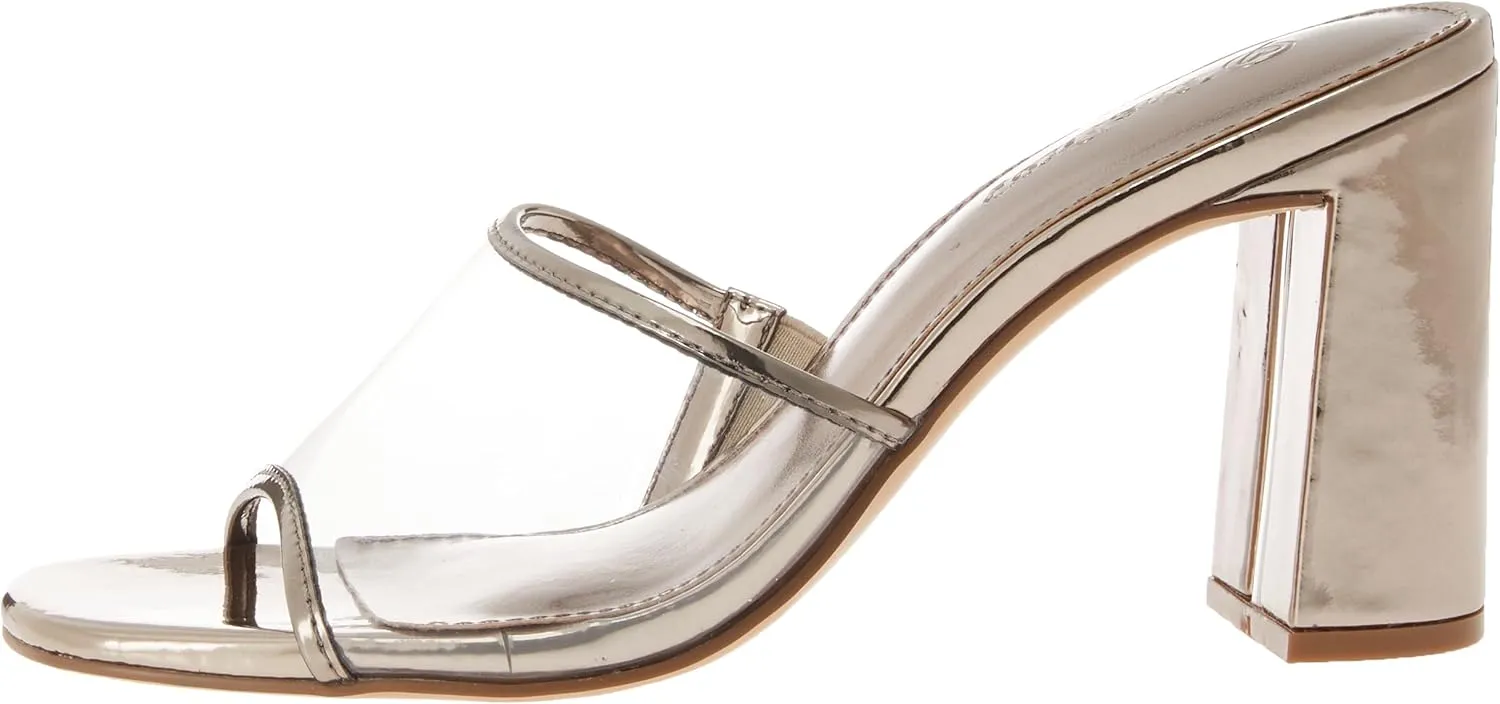 The Drop Women's Pattie High Block-Heeled Mule Sandal