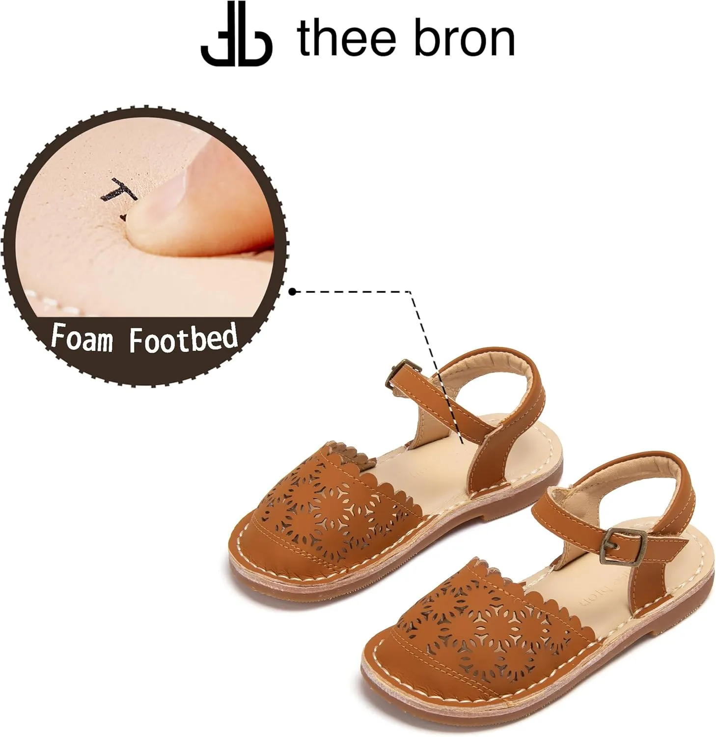 THEE BRON Girls Comfort Sandals Kids Shoes Sandals Filles Sandales