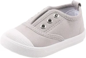 Toddler Girls Boys Canvas Shoes Lightweight Breathable Sneakers Washable Strap for Walking