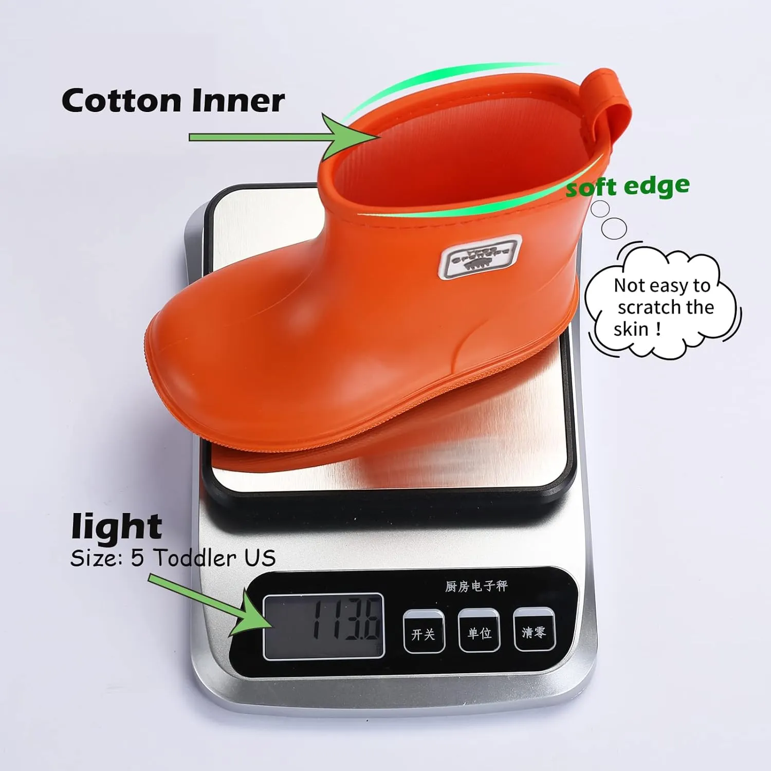 Toddler Rain Boots for Boys Girls Baby Rain boot Lightweight Kids Rain Boots Infant Rainboots 1-6 Years