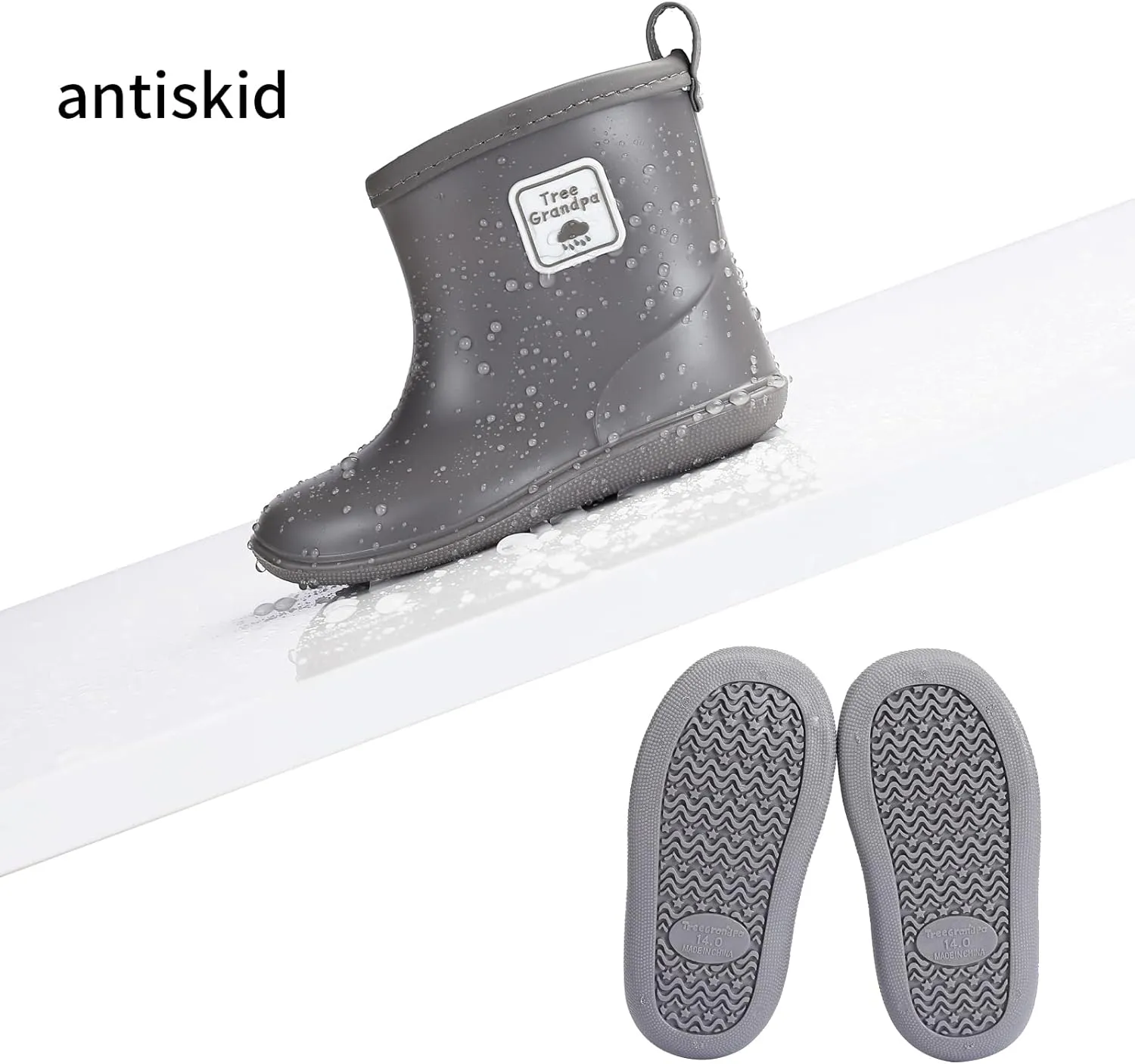 Toddler Rain Boots for Boys Girls Baby Rain boot Lightweight Kids Rain Boots Infant Rainboots 1-6 Years