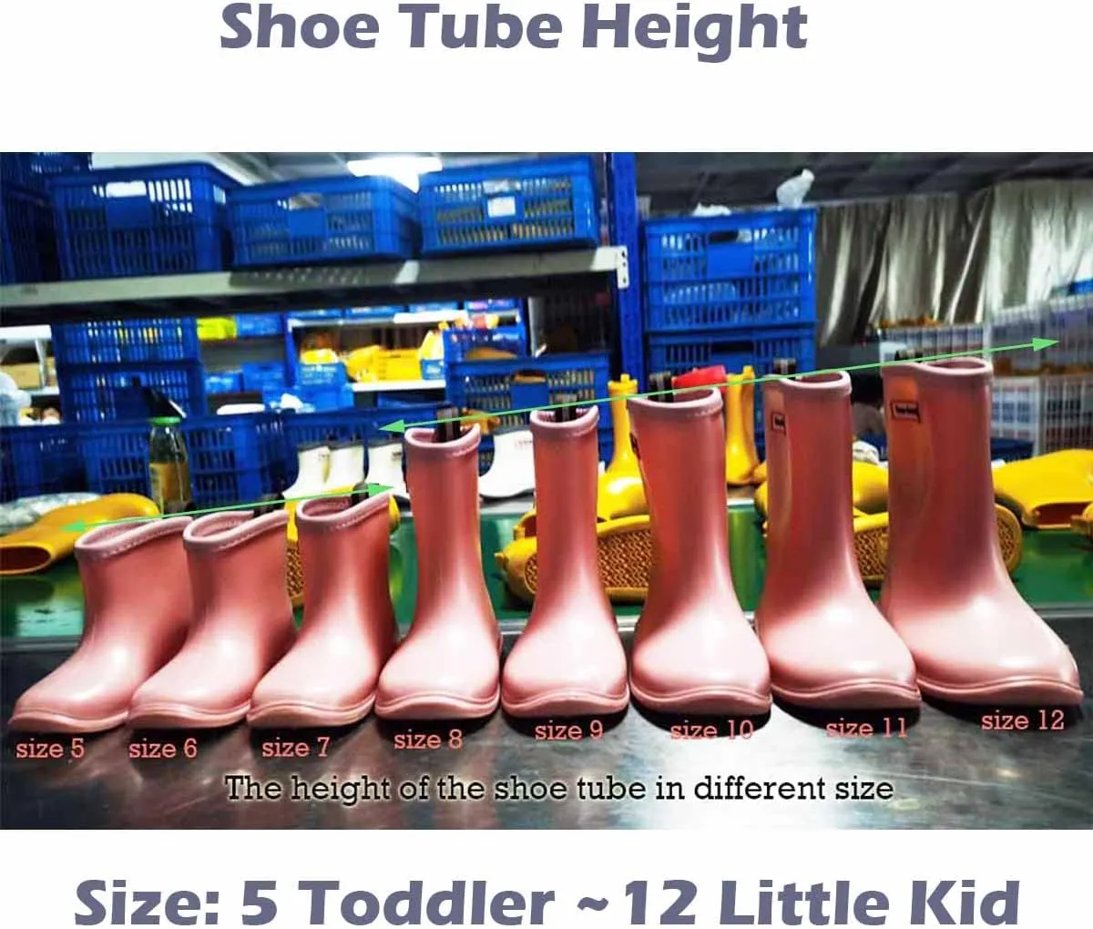 Toddler Rain Boots for Boys Girls Baby Rain boot Lightweight Kids Rain Boots Infant Rainboots 1-6 Years