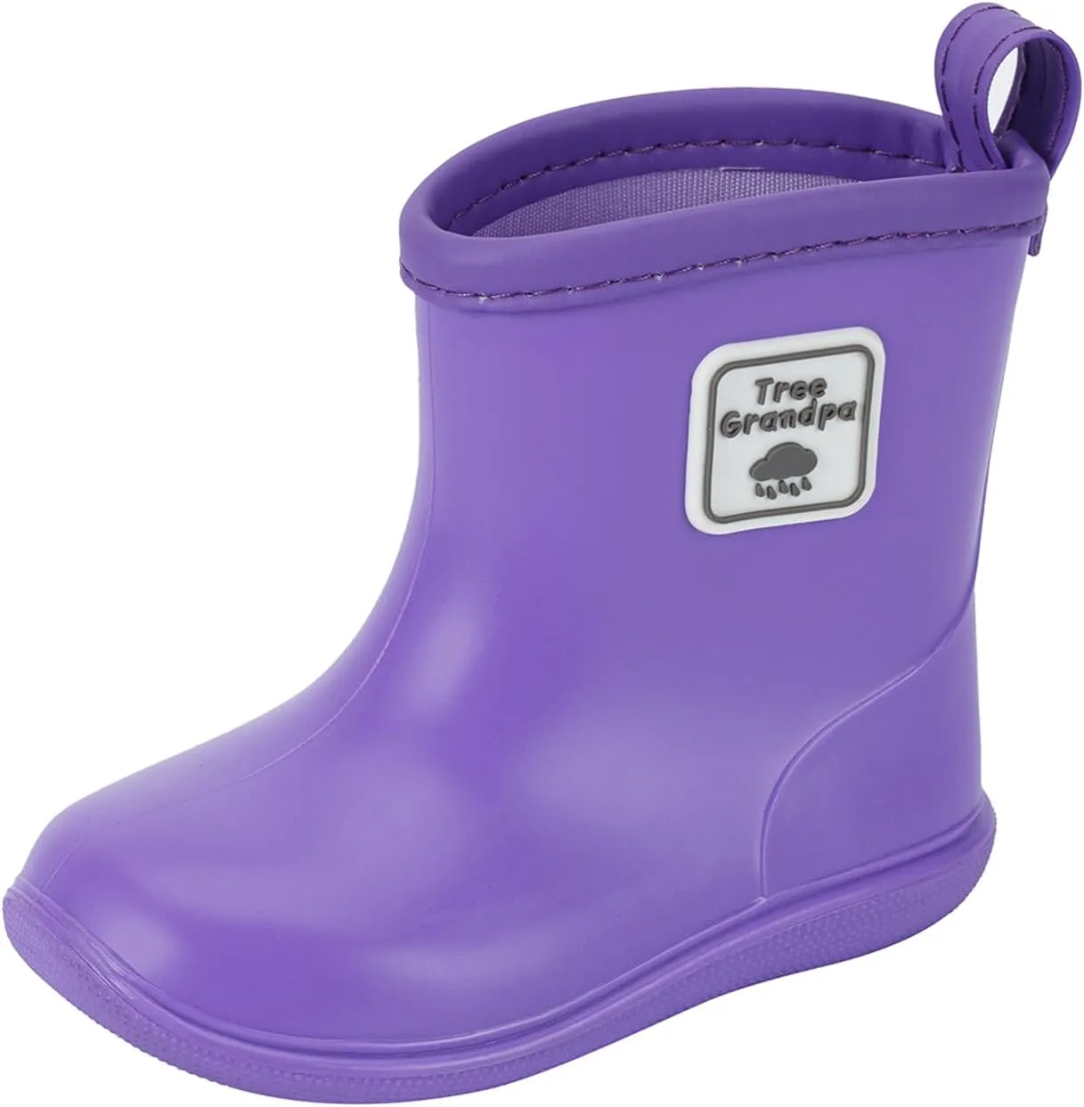 Tree Grandpa Toddler Rain Boots for Boys Girls Waterproof Baby Kids Rain Boots With Easy-on