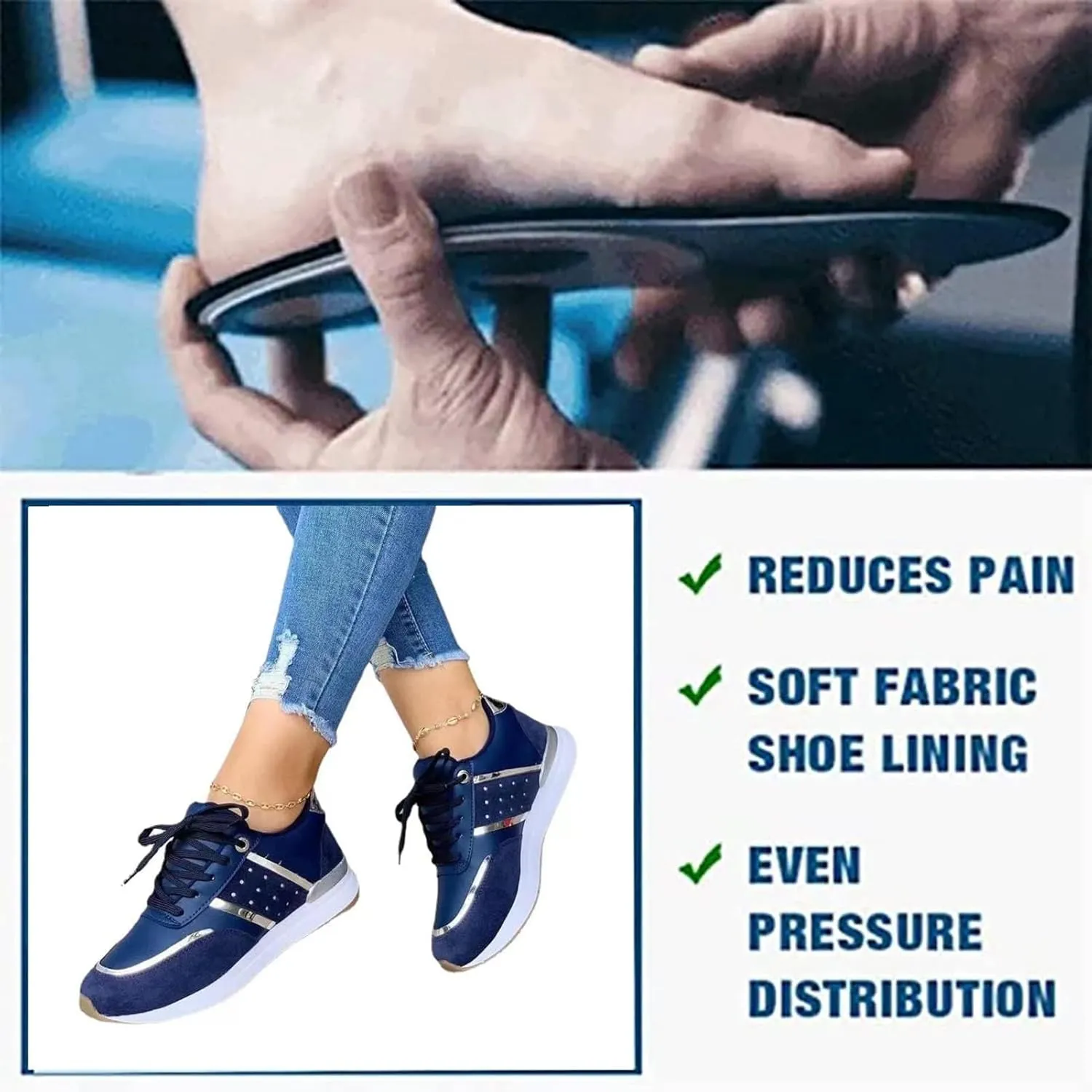 TROONZ Women Fashion Trainers, Casual Mesh Sneakers, Breathable Sport Shoes, Canvas Shoes - White||9