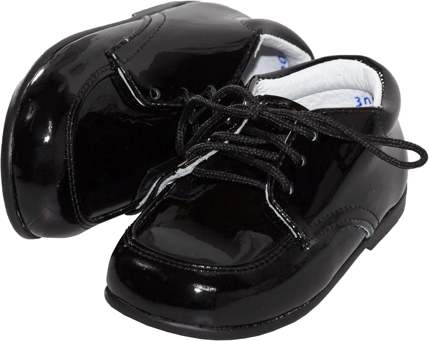 Tuxgear Baby Boy Black Formal Patent Dress Shoe, 3 Infant
