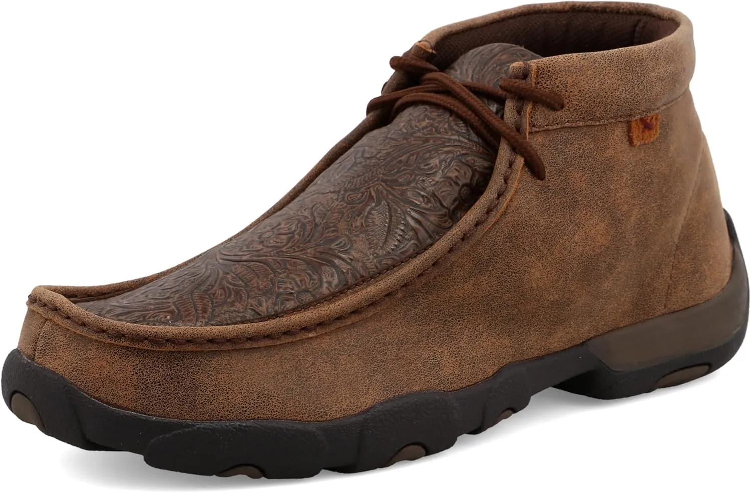 Twisted X Men's Chukka Driving Moc, Moc Toe, Brown & Brown Print, 12 M
