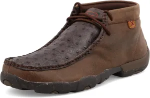 Twisted X Men's Chukka Driving Moc, Moc Toe with CellSole, Brown & Brown Ostrich, 8 M