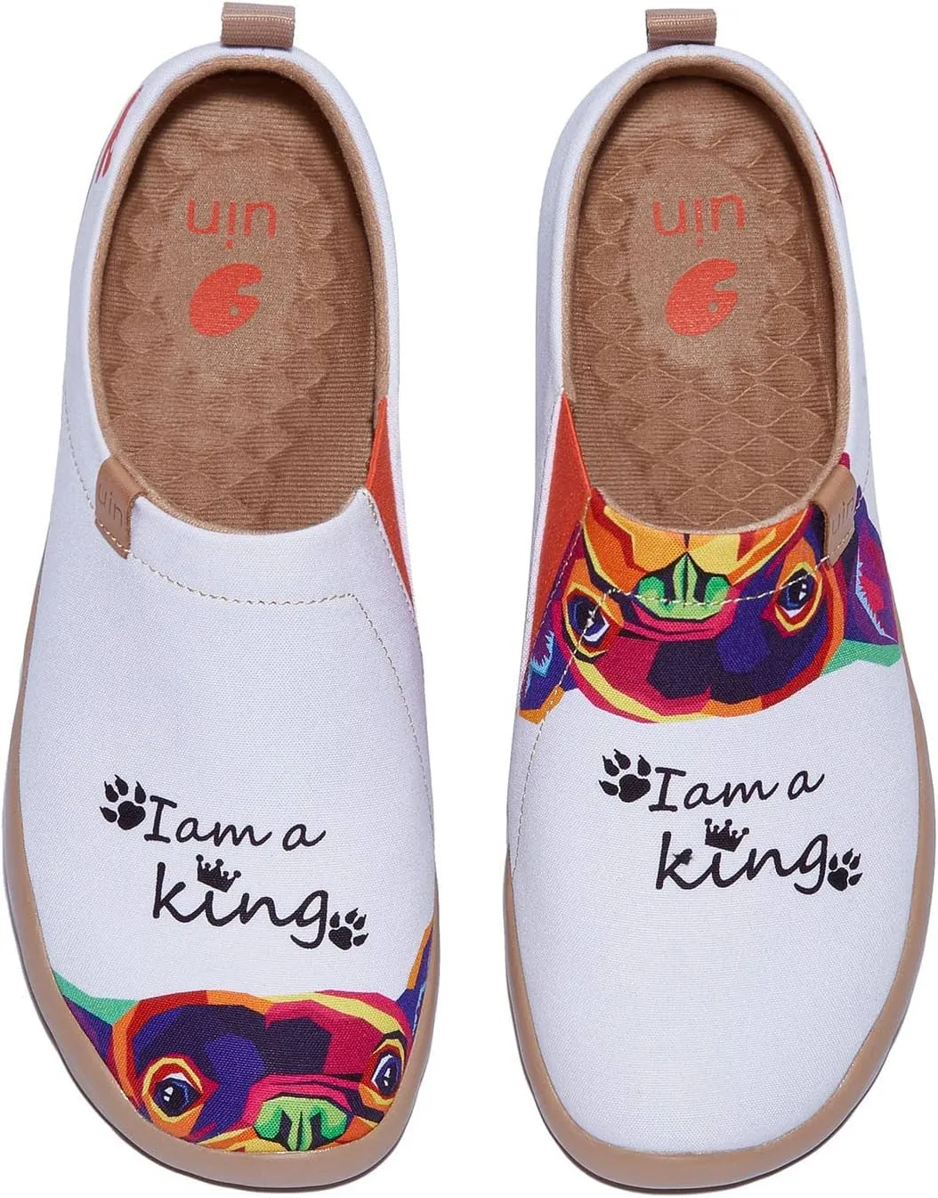 UIN Women's Art Painted Travel Shoes Slip On Casual Loafers Lightweight Comfort Fashion Sneaker Toledo Ⅰ I Am The King (6)
