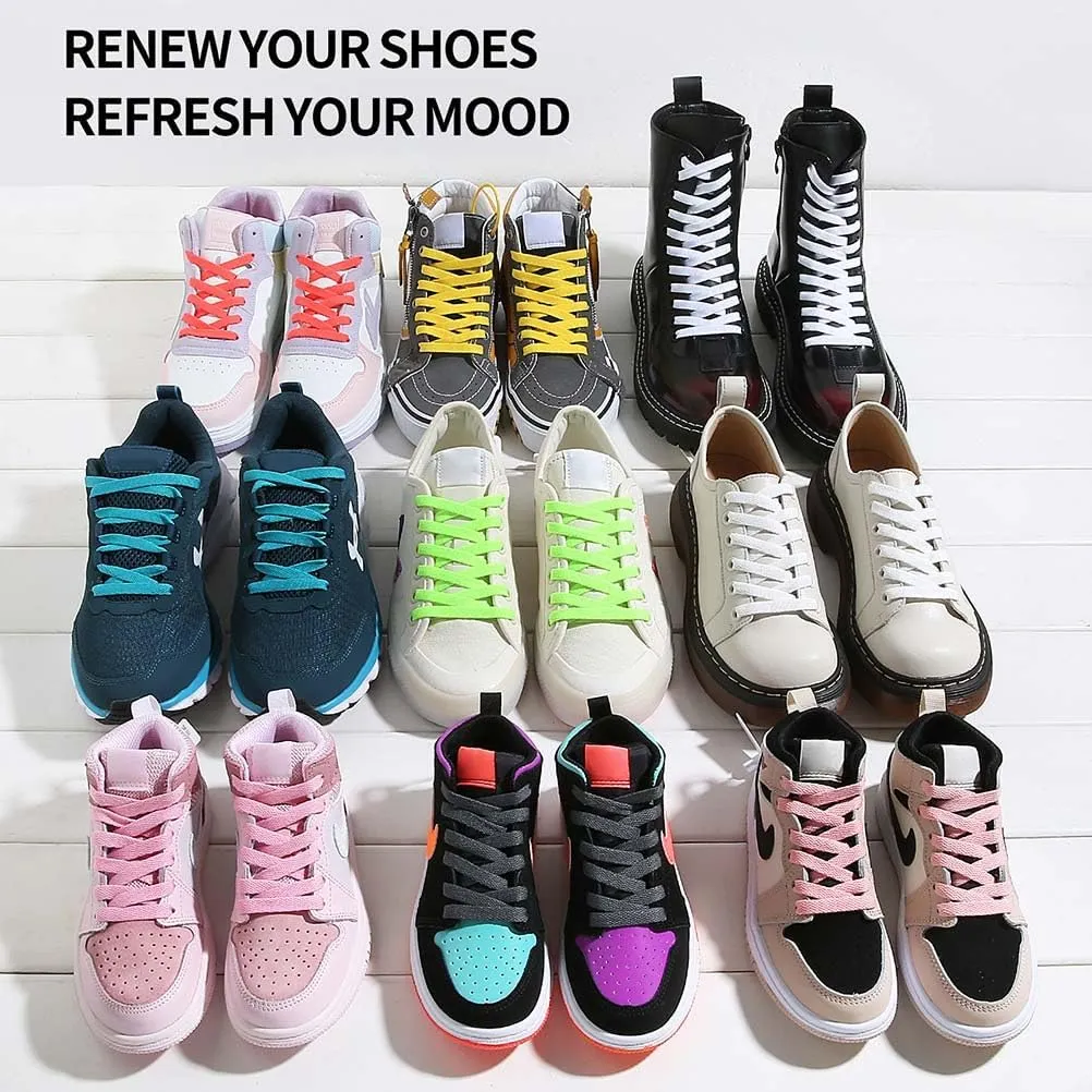 VSUDO Flat Shoe Laces for Sneakers, Shoelaces for Sneakers, Athletic Shoelaces