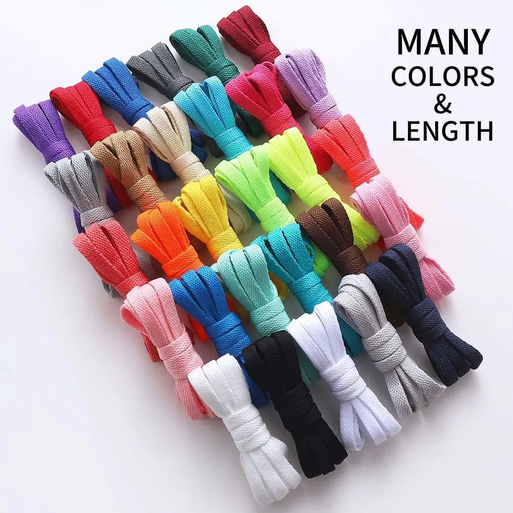 VSUDO Flat Shoe Laces for Sneakers, Shoelaces for Sneakers, Athletic Shoelaces