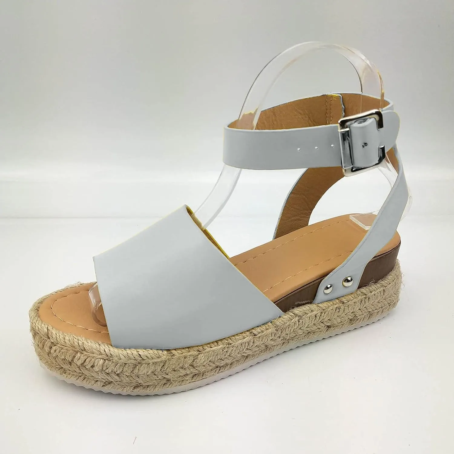 Wedge Sandals for Women Open Toe Buckle Strap Ankle Boots Vintage Hollow Out Platform Sandals Summer Casual Shoes