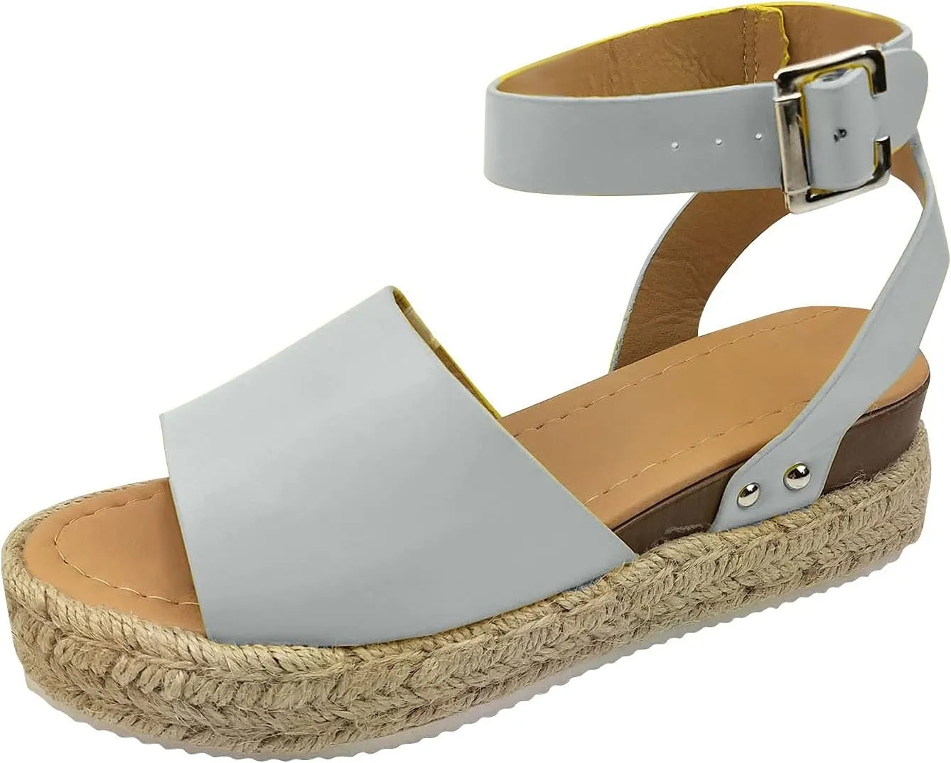 Wedge Sandals for Women Open Toe Buckle Strap Ankle Boots Vintage Hollow Out Platform Sandals Summer Casual Shoes
