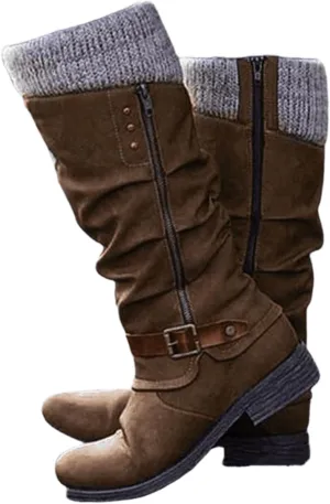 Winter Boots For Women Fashion 2022 Outdoor Walking Mid Calf Lace Up Side Zipper Low Heel Platform Military Combat Boot