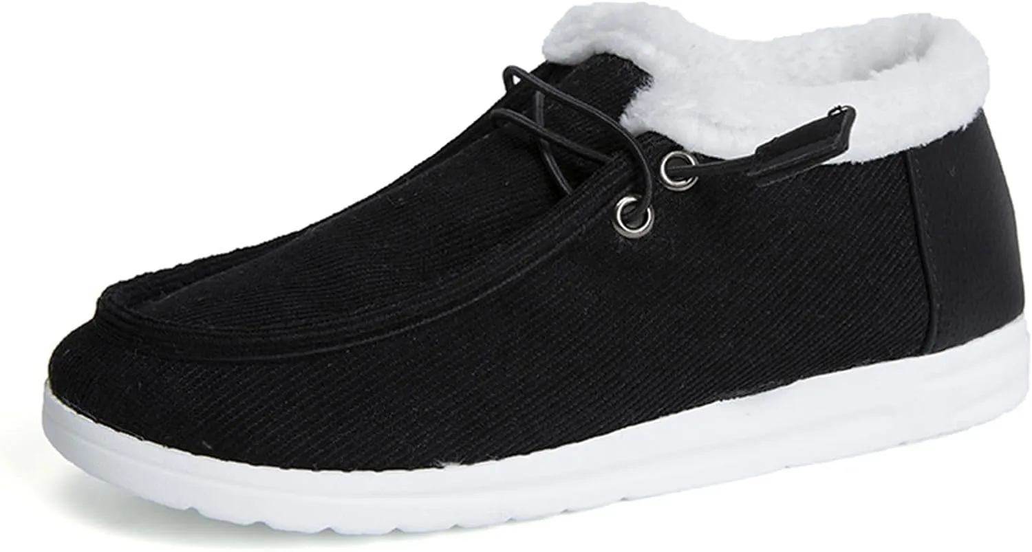 Winter Boots For Women Warm Snow Boots Slip on Comfortable Outdoor Fur Lined Ankle Booties Thickening Loafers Shoes