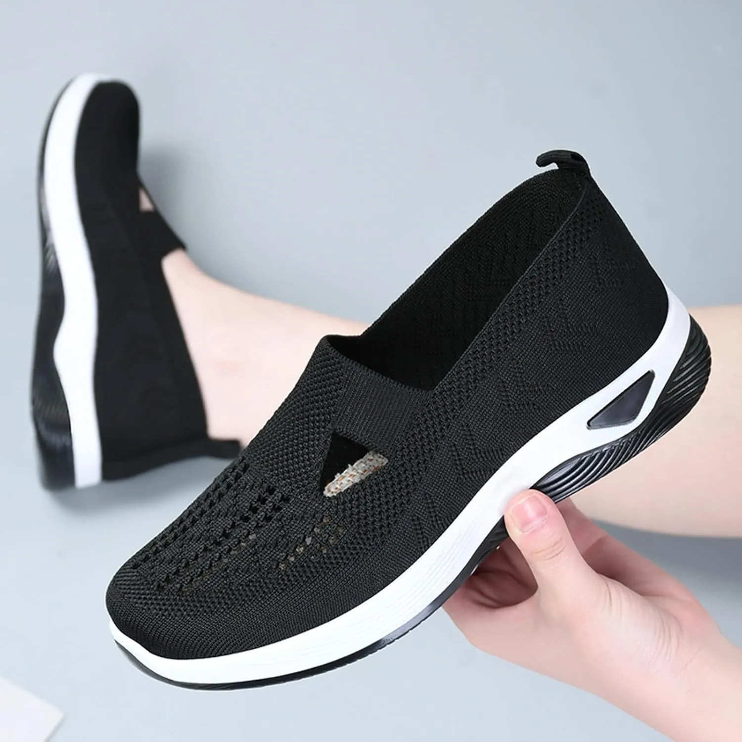 Women Casual Slip On Shoes Comfortable Walking Sneakers Lightweight Canvas Flats Non Slip Breathable Loafers