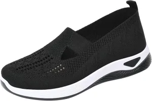 Women Casual Slip On Shoes Comfortable Walking Sneakers Lightweight Canvas Flats Non Slip Breathable Loafers