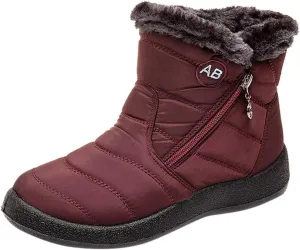 Women Snow Boots Waterproof Women's Slip On Winter Boots Women Snow Boots Winter Shoes with Hook Loop Low Snow Boot for Women Womens Running Shoes Mens Booties Winter