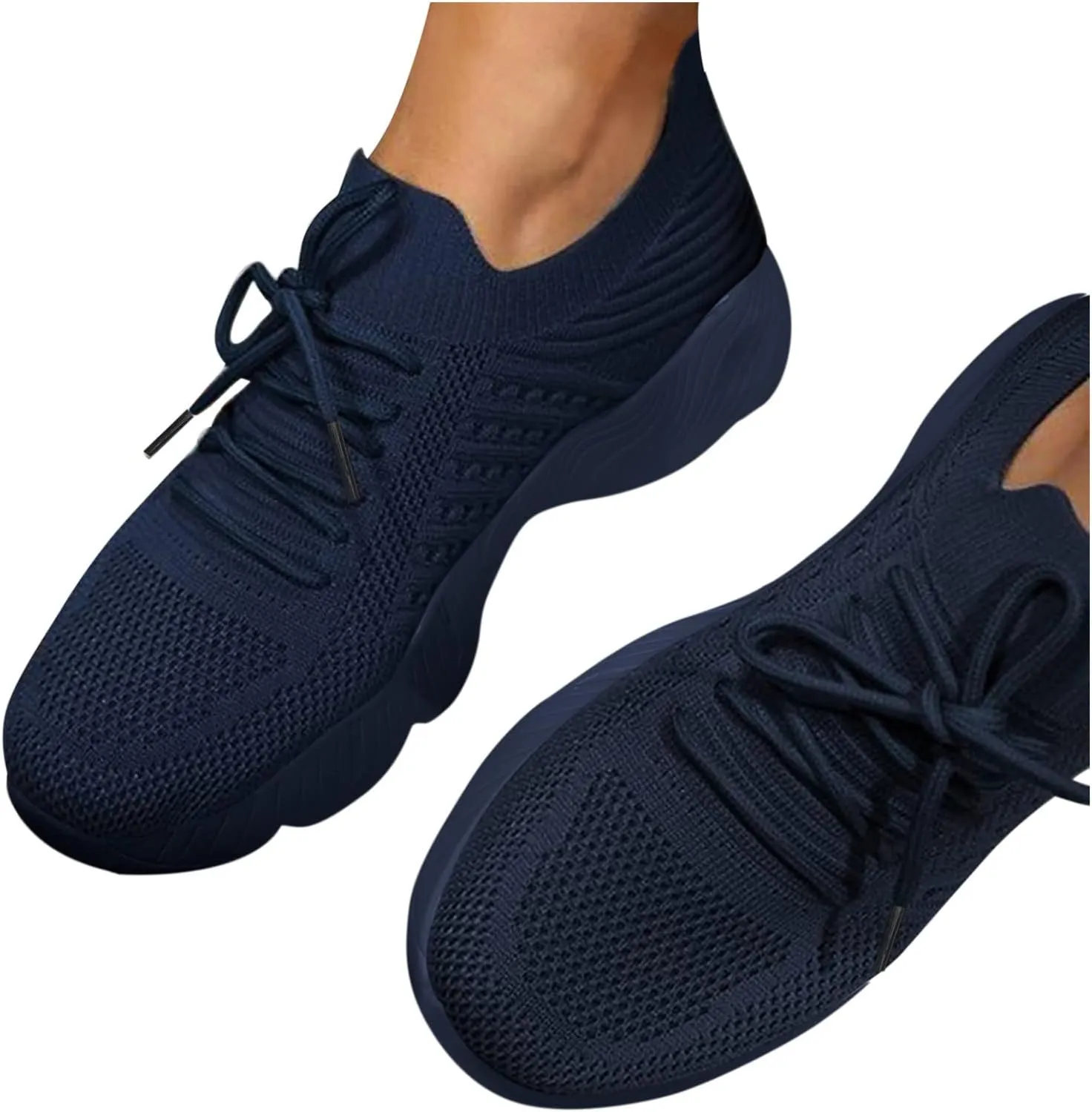 Women Walking Shoes Sock Sneakers Slip-On Breath Running Shoes for Women High Top Dress Casual Shoes Walking Sneakers Black Tennis Shoe Cross Trainer Shoe