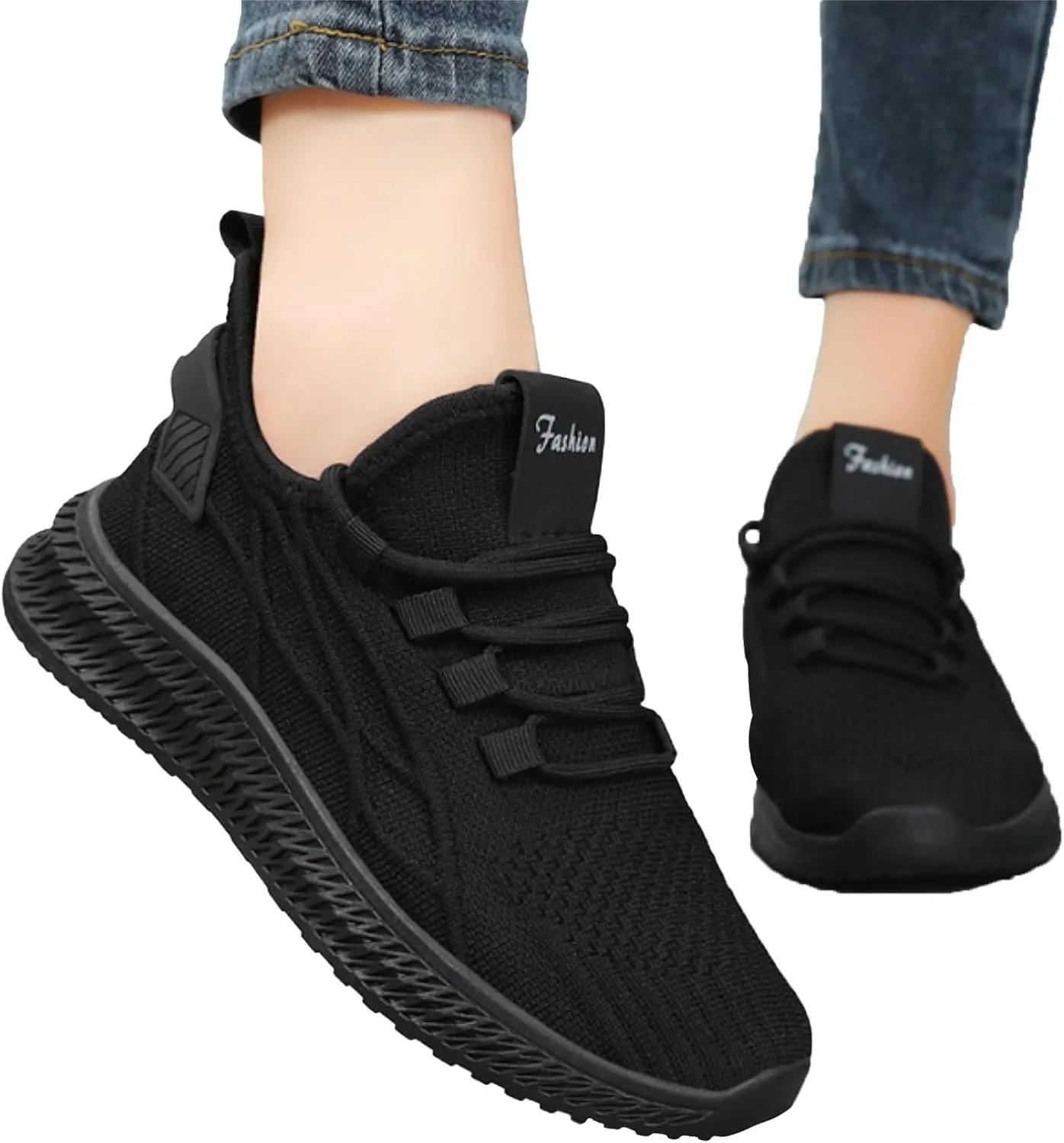 Women Walking Shoes Sock Sneakers Slip-On Breath Running Shoes for Women High Top Dress Casual Shoes Walking Sneakers Black Tennis Shoe Cross Trainer Shoe