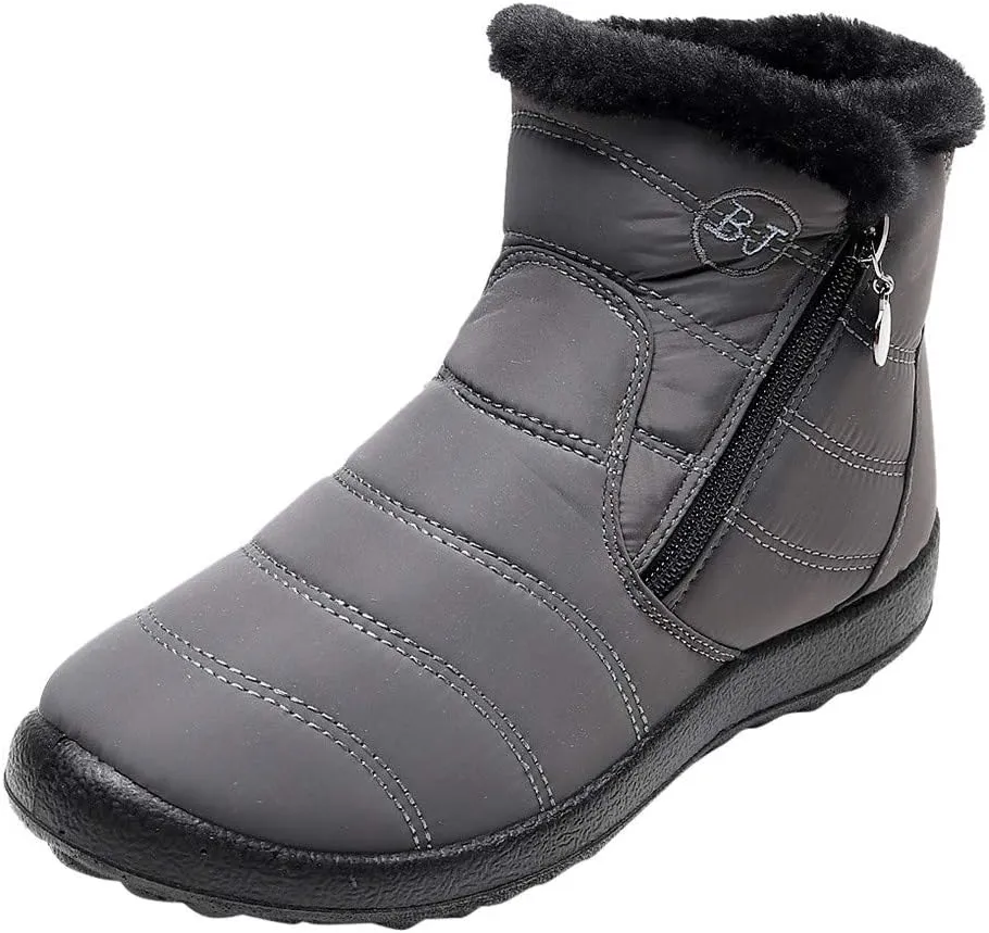 Women Winter Boots Waterproof Short Snow Boots Ladies Womens Snow Boots Winter Fur Lined Ankle Boot Snow Boot for Women Short Platform Boots Men Mens Snow Booties