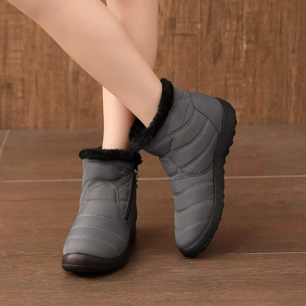 Women Winter Boots Waterproof Short Snow Boots Ladies Womens Snow Boots Winter Fur Lined Ankle Boot Snow Boot for Women Short Platform Boots Men Mens Snow Booties