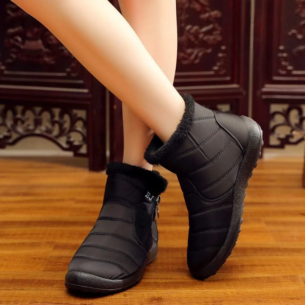 Women Winter Boots Waterproof Short Snow Boots Ladies Womens Snow Boots Winter Fur Lined Ankle Boot Snow Boot for Women Short Platform Boots Men Mens Snow Booties