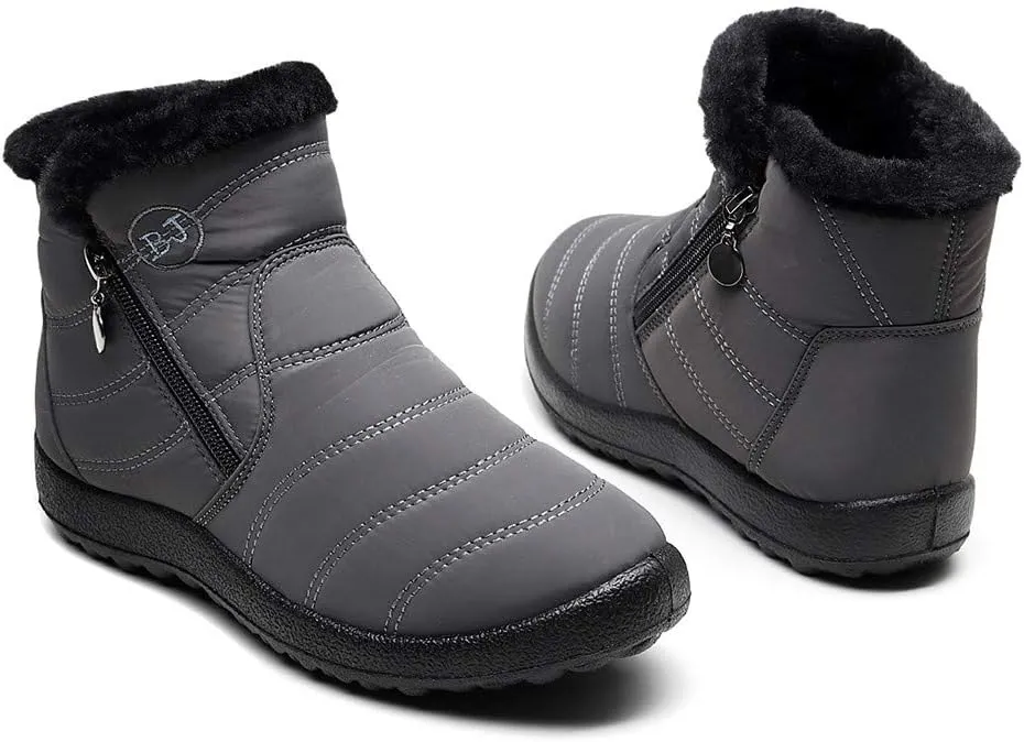 Women Winter Boots Waterproof Short Snow Boots Ladies Womens Snow Boots Winter Fur Lined Ankle Boot Snow Boot for Women Short Platform Boots Men Mens Snow Booties