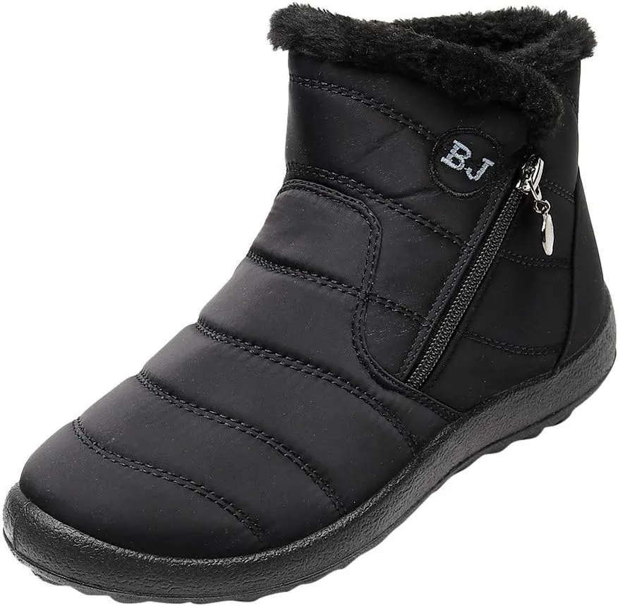 Women Winter Boots Waterproof Short Snow Boots Ladies Womens Snow Boots Winter Fur Lined Ankle Boot Snow Boot for Women Short Platform Boots Men Mens Snow Booties
