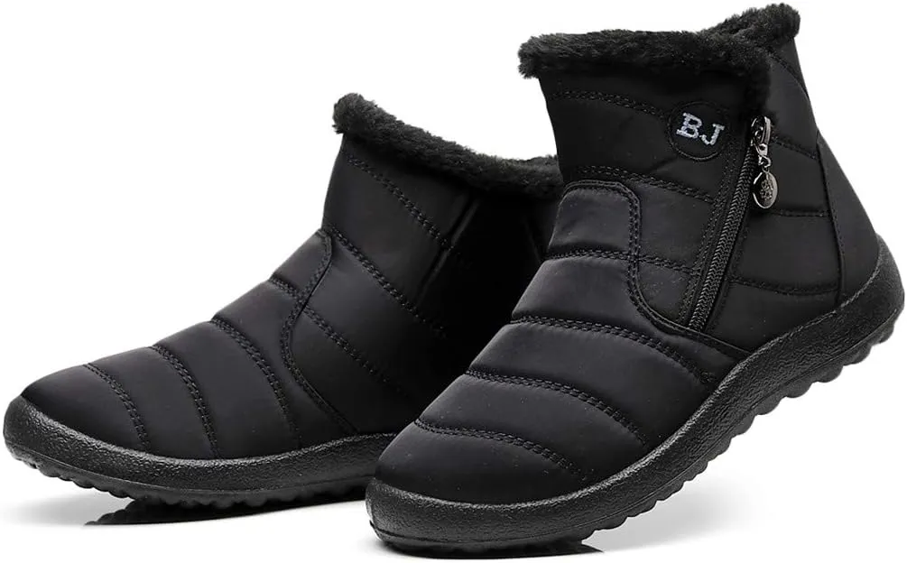 Women Winter Boots Waterproof Short Snow Boots Ladies Womens Snow Boots Winter Fur Lined Ankle Boot Snow Boot for Women Short Platform Boots Men Mens Snow Booties