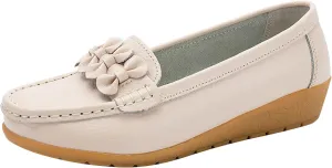 Womens Casual Loafers Comfort Slip on Flat Shoes Lightweight Soft Flats Ladies Dressy Single Shoe for Office Work