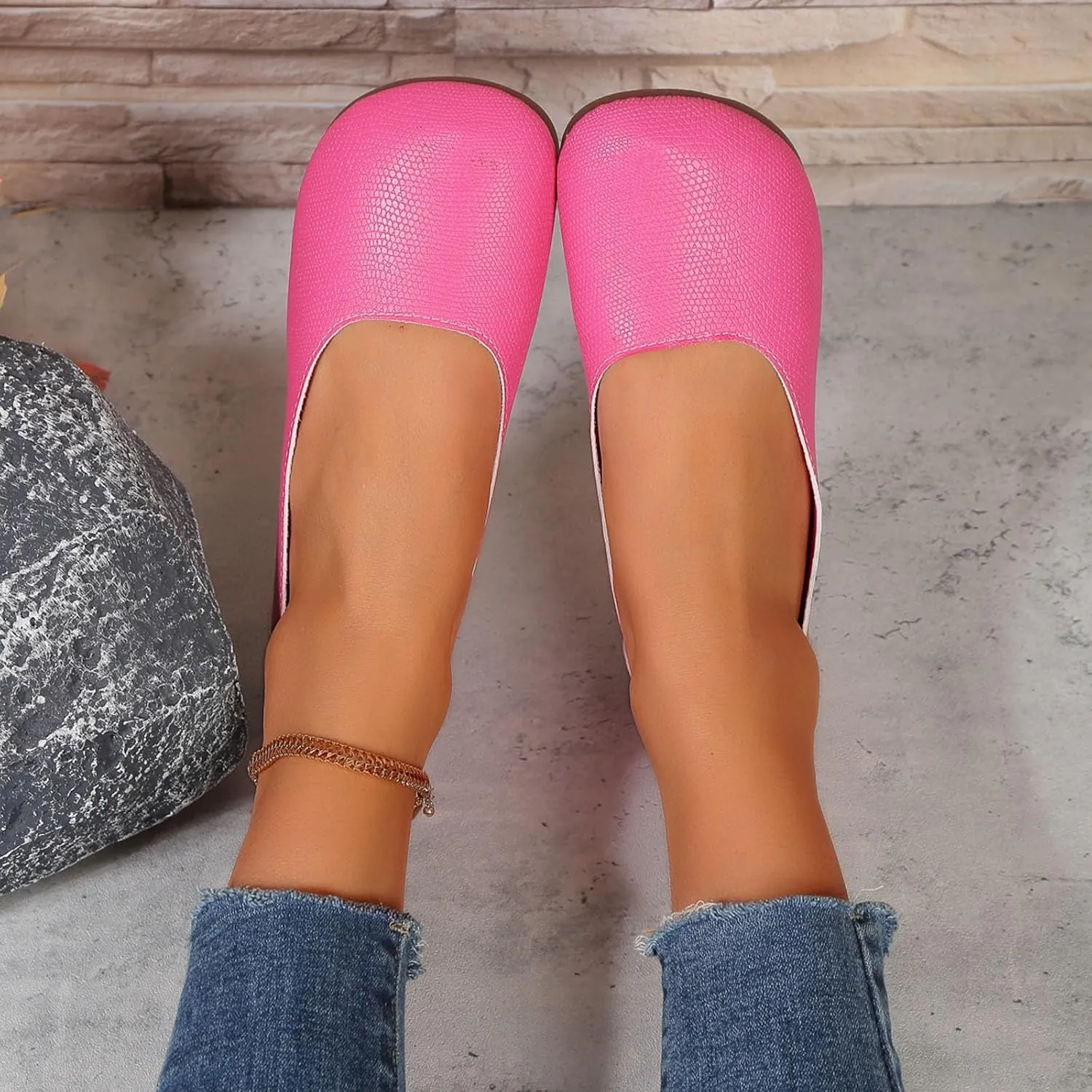 Women's Casual Loafers Cute Slip On Comfort Walking Flats Leather Driving Dress Shoes Fashion Closed Toe Boat Shoes
