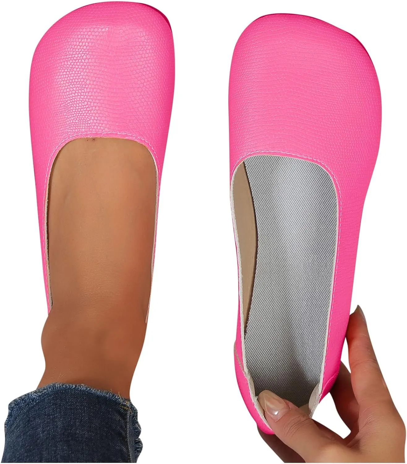 Women's Casual Loafers Cute Slip On Comfort Walking Flats Leather Driving Dress Shoes Fashion Closed Toe Boat Shoes
