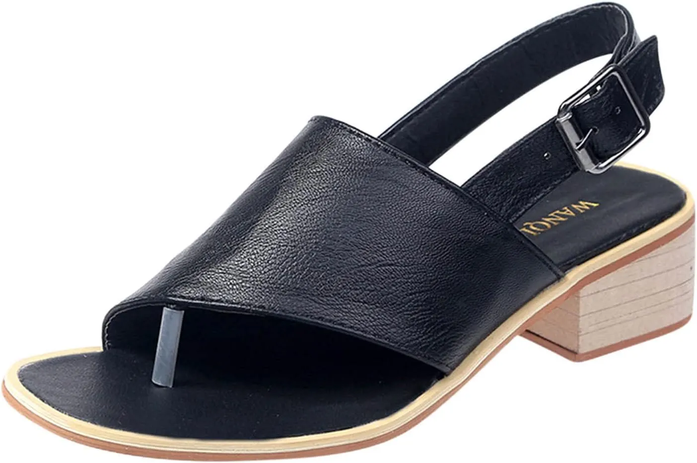 Womens Clip Toe Sandals Chunky Block Heel Summer Wedges Casual Comfort Peep-Toe Sandal Dressy Vacation Shoes