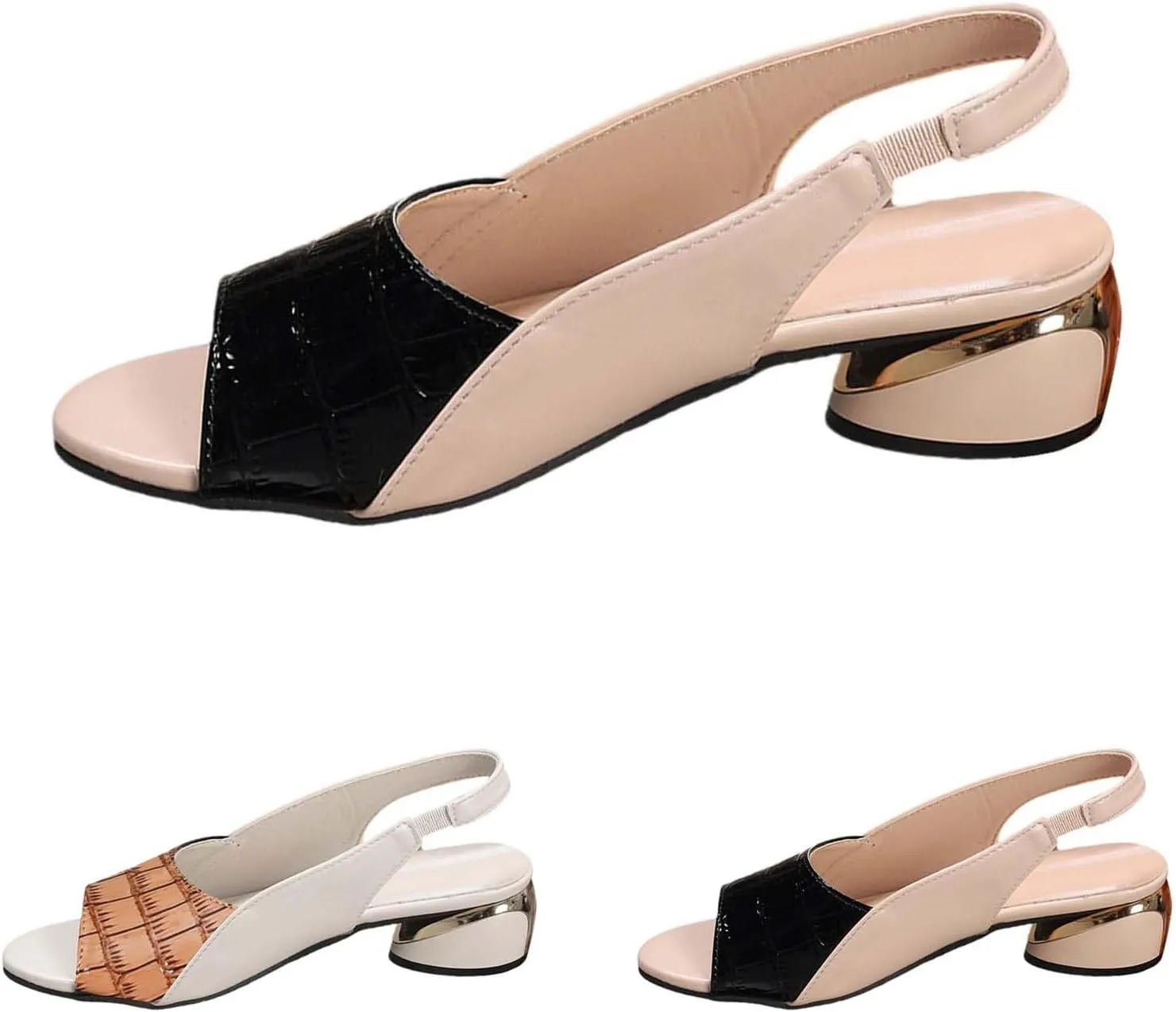 Womens Clog Sandals Women's Heeled Sandals Beach Shoes High Heels Sandals Women's Flip Flop Platform Wedge Sandals