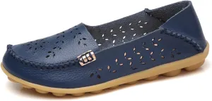 Womens Comfort Walking Cute Flat Loafer Ballet Flats Shoes Cute Penny Loafer Slip On Walking Driving Shoes with Diamond Eyelets