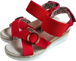 Women's Cross Thick Strappy Sandals Hook and Loop Solid Wedge Shoe Trendy Open Toe Sandal Elegant High Heel