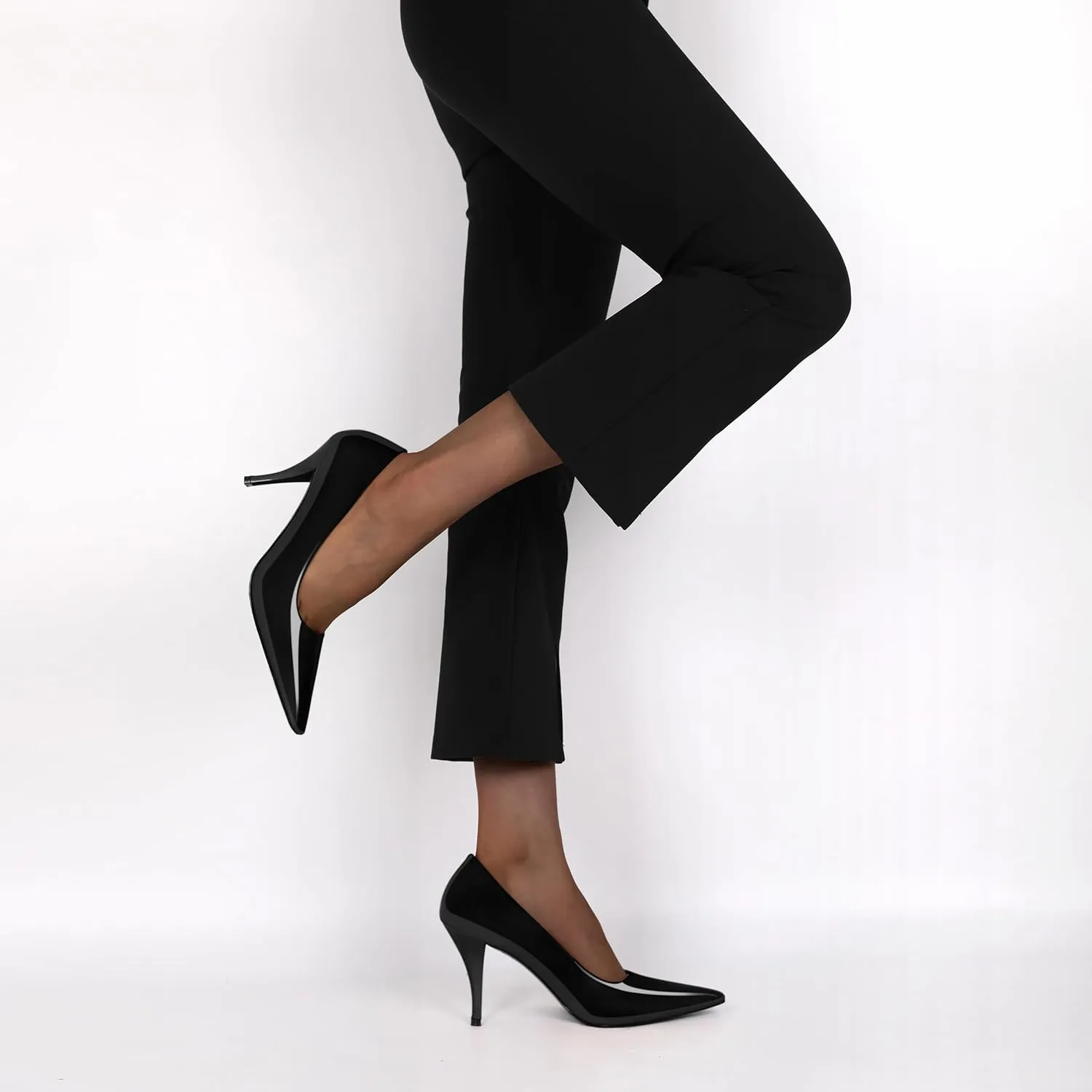 Women's Pumps Closed Toe High Heels Dress Square Toe Pumps Elegant Sexy 3.5 Inch Dressy Shoes