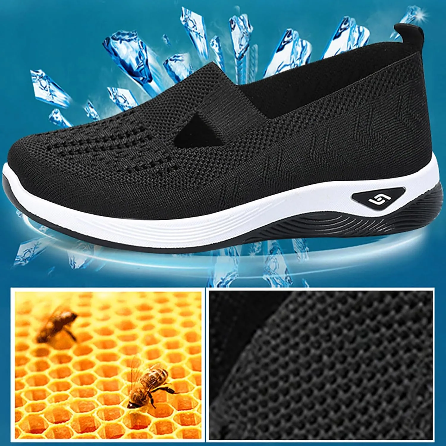 Women's Slip on Sneakers Shoes Woven Orthopedic Walking Shoes Women Lether Women Shoes Casual White Platform Sneakers Brown Tennis Shoe Cross Trainer Shoe
