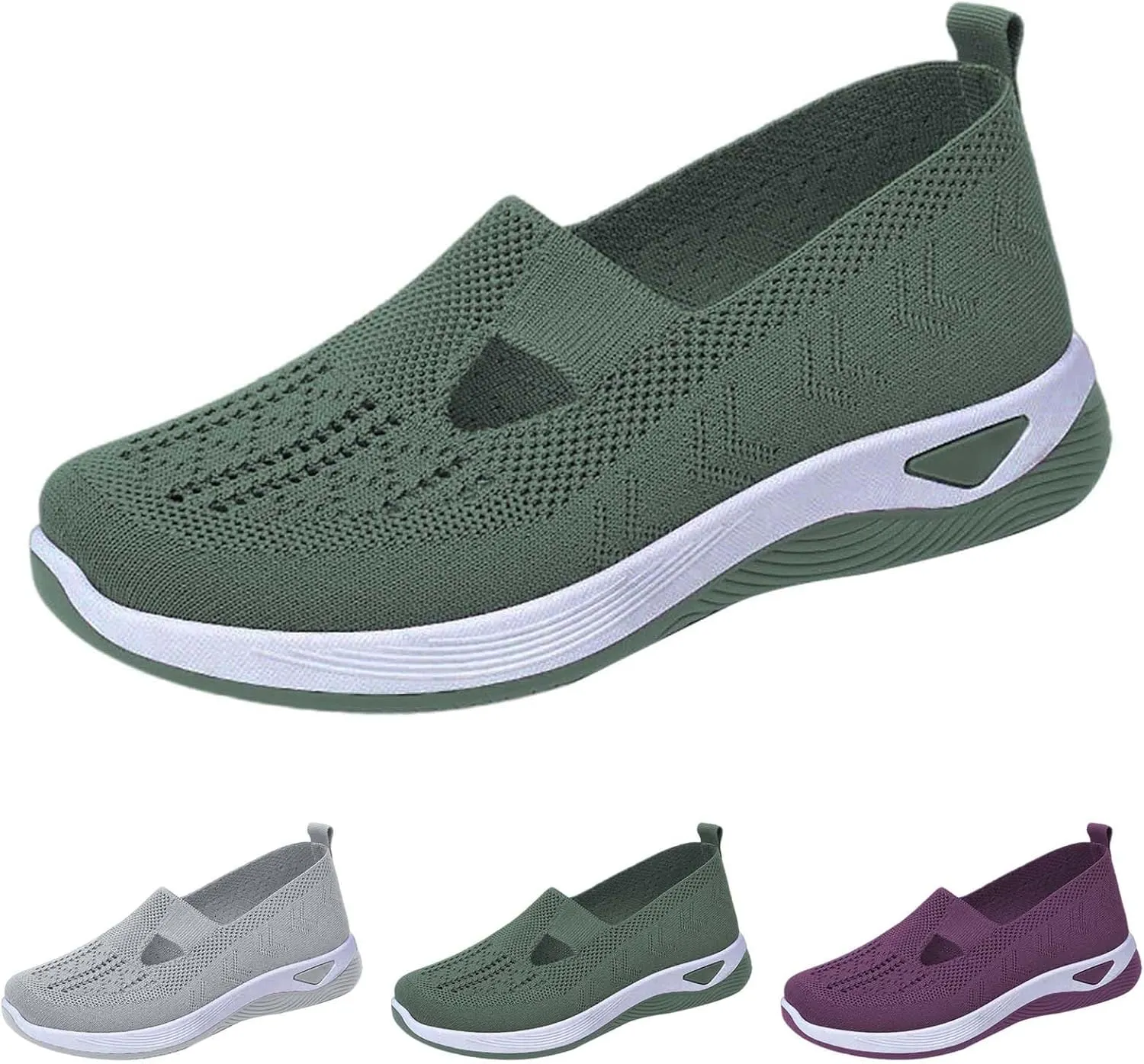 Women's Slip on Sneakers Shoes Woven Orthopedic Walking Shoes Women Lether Women Shoes Casual White Platform Sneakers Brown Tennis Shoe Cross Trainer Shoe