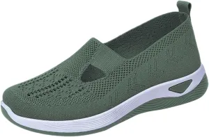 Women's Slip on Sneakers Shoes Woven Orthopedic Walking Shoes Women Lether Women Shoes Casual White Platform Sneakers Brown Tennis Shoe Cross Trainer Shoe