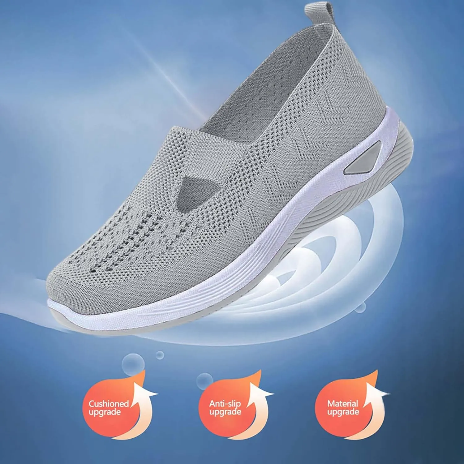Women's Slip on Sneakers Shoes Woven Orthopedic Walking Shoes Women Lether Women Shoes Casual White Platform Sneakers Brown Tennis Shoe Cross Trainer Shoe