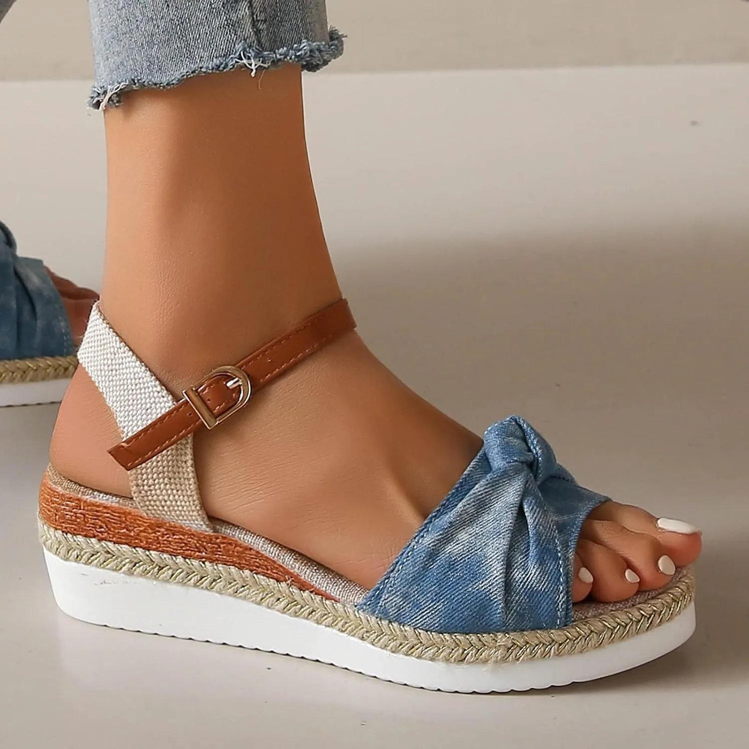 Womens Wedge Sandals Comfortable Summer Platform Casual Dress Women Sandal Espadrille Dressy Wedge Sandals