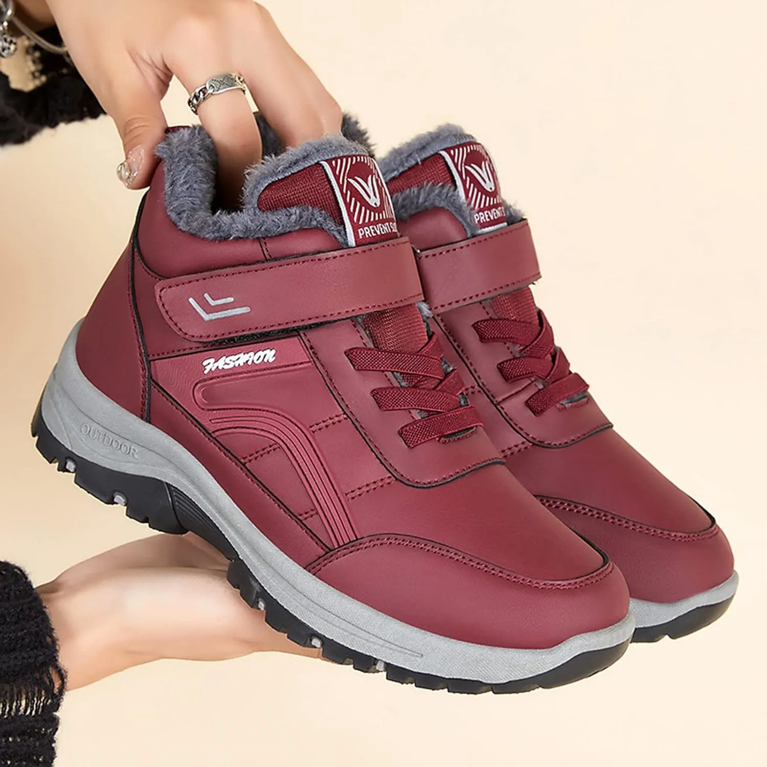 Womens Winter Boots Wide Width Short Boots Ladies Winter Women Snow Boots Winter Shoes with Hook Loop Womens Slip On Boot Waterproof House Shoes for Women Mens Booties Winter