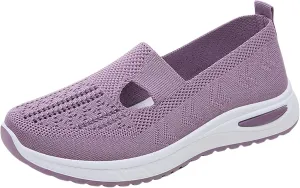 Women's Woven Orthopedic Breathable Soft Shoes Slip On Shoes Women Arch Support Women's Casual Shoes Platform Sneakers Waterproof Tennis Shoe Loafers Shoe