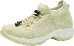 Women's Woven Orthopedic Breathable Soft Shoes Tennis Shoes Womens Fashion Casual Slip On Shoes Men's Fashion Sneakers Platform Tennis Shoe Cross Trainer Shoe