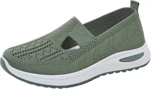 Women's Woven Orthopedic Breathable Soft Shoes Womens Tennis Shoes Lightweight Women's Casual Shoes Platform Sneakers White Tennis Shoe Cross Trainer Shoe